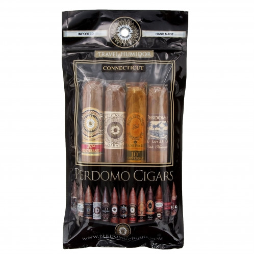 Подарочный набор сигар Perdomo Humidified bags Assortment Epicure Connecticut/4 (уп.) Подарочный набор сигар Perdomo Humidified bags Assortment Epicure Connecticut/4 (уп.)